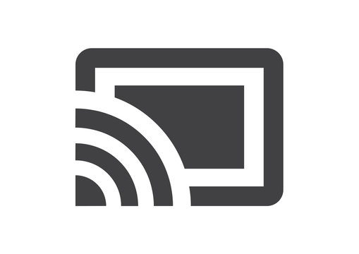 chromecast icon. screencast mobile app button