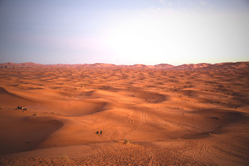 Fototapeta na wymiar Morning in the Sahara Desert, Morocco