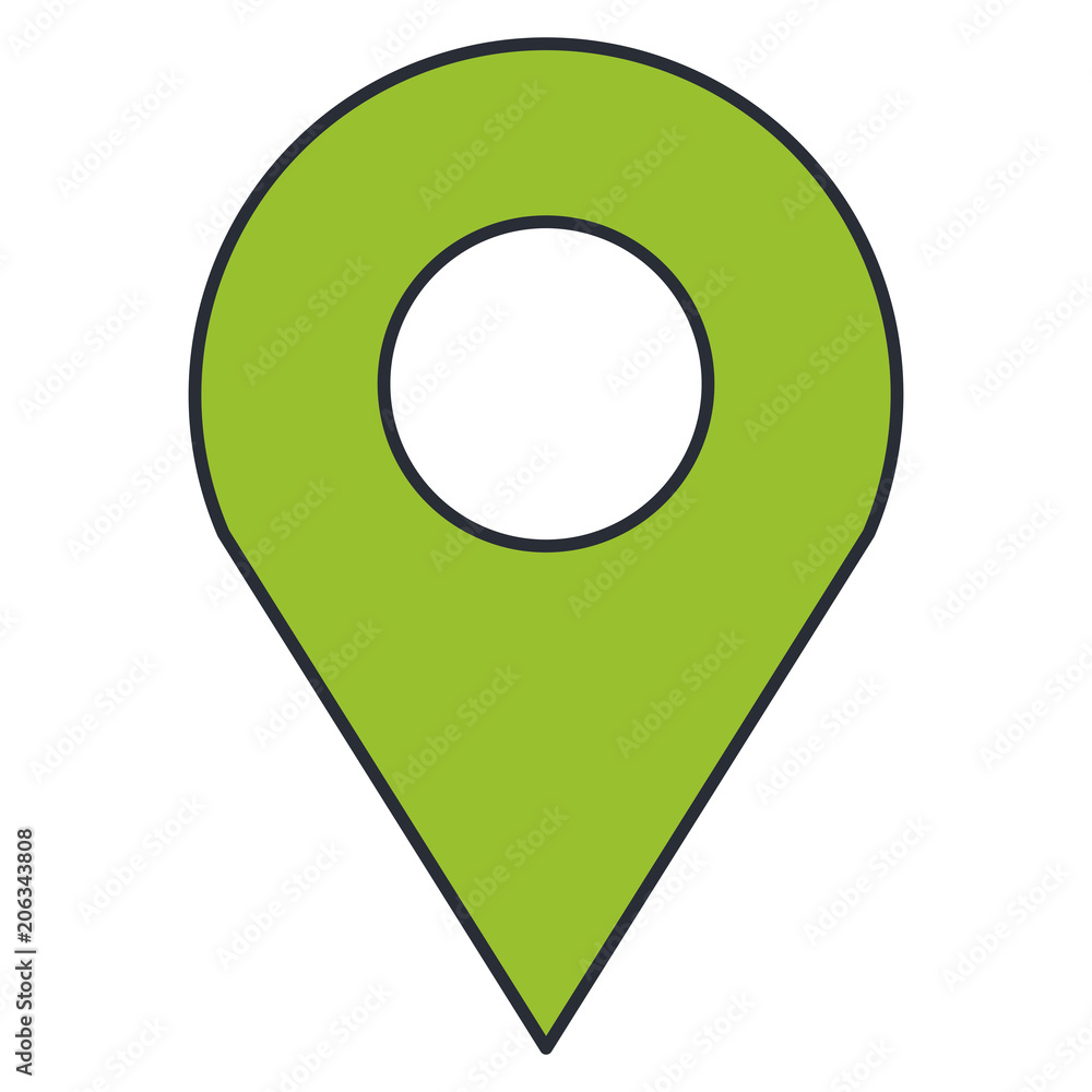 Poster pin pointer location icon vector illustration design