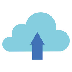 cloud computing with arrow upload vector illustration design