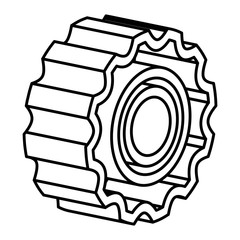 gear machinery isometric icon vector illustration design