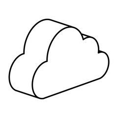 cloud computing isometric icon vector illustration design