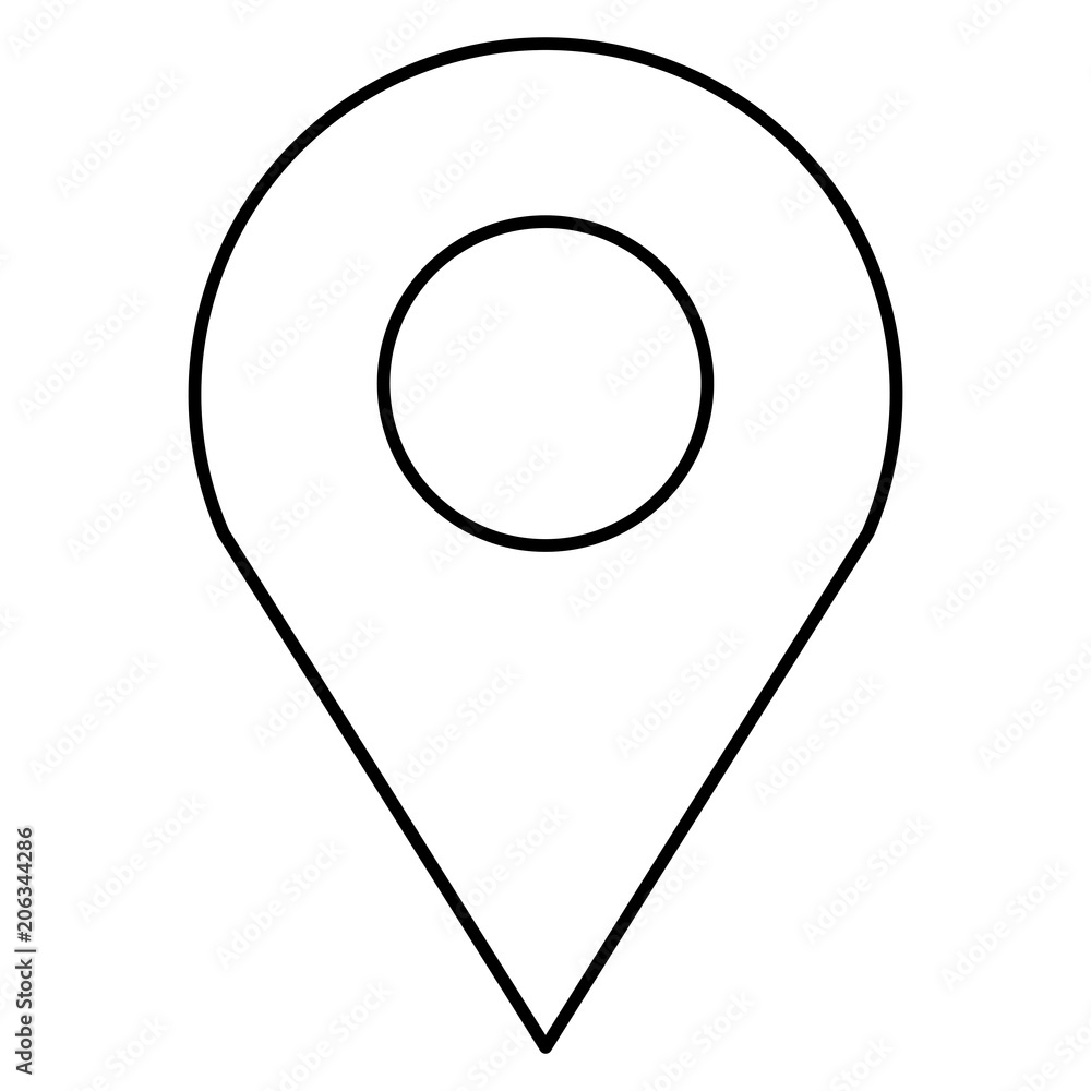 Poster pin pointer location icon vector illustration design