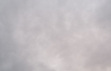 Gloomy, gray, cloudy sky.