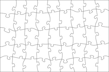 White  jigsaw puzzle, vector illustration for your design