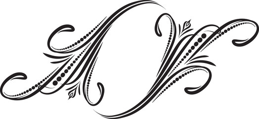 Beautiful black oval frame with floral decor. Vector illustration.