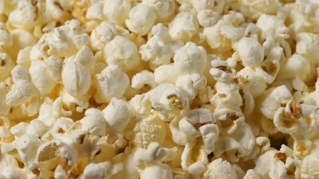Close up of rotating popcorn. No sound.
