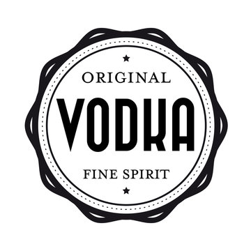 Original vodka vintage stamp