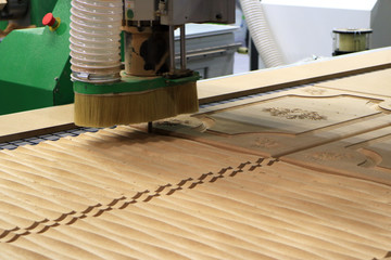 Manufacture of a wooden panel on a CNC milling machine.
