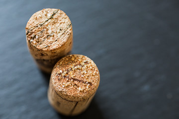 Fototapeta na wymiar wine corks with tartar crystals
