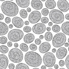 Seamless abstract hand-drawn waves pattern, wavy background.