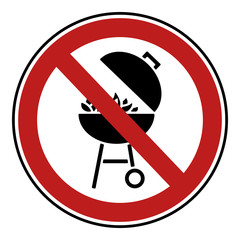 Verbotsschild Icon - Grillen verboten