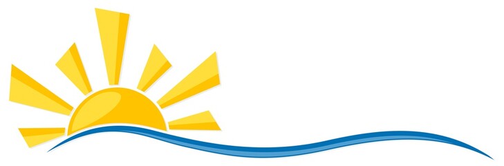 Symbol of sun with wave.
