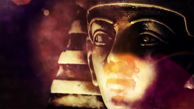 Stone pharaoh tutankhamen mask
