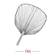 Fan in Hand Drawn Style