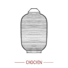 Chochin Lantern in Hand Drawn Style