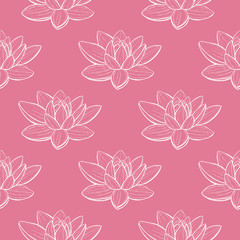 Lotus Pattern in Hand Drawn Style