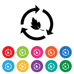 Obraz premium Recycling symbol icon set