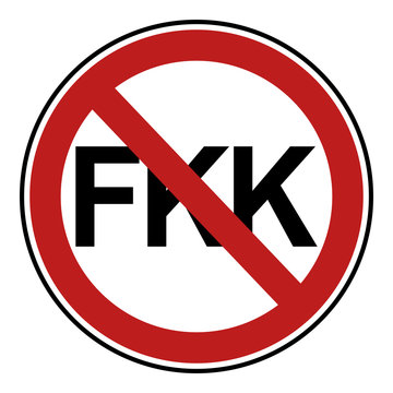 Verbotsschild FKK-Bereich - Bitte respektieren Sie die Freikörperkultur - mit Verbotszeichen - VBT-128-K