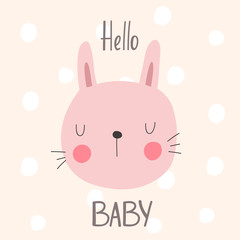 Cute poster with bunny