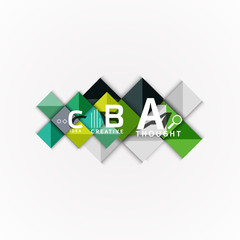Fototapeta premium Abstract geometric option infographic banners, a b c steps process
