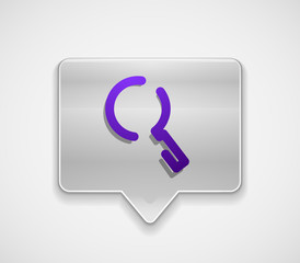 Search magnifyier web button, magnify icon. Modern magnifying glass sign, web site design or mobile app