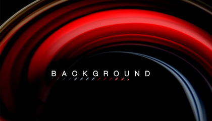 Fluid mixing colors, vector wave abstract background