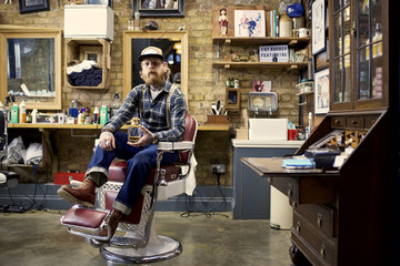 Portrait of a male barber