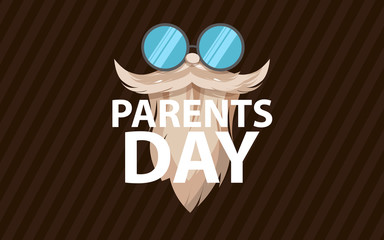 Happy Parent day with old man concept.