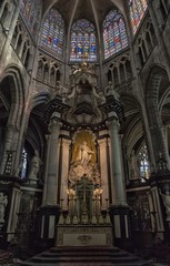 Fototapeta na wymiar Maître-autel de la cathédrale de Gand, Flandres, Belgique