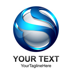 Creative abstract digital sphere technology vector logo design template element. Web Network Internet business Logotype concept circle icon.