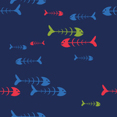 seamless and colorful fishbone pattern