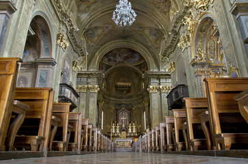Fototapeta na wymiar Collegiata di San Gaudenzio church in Varallo Sesia, Italy