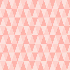 Fototapeta premium Seamless triangle pattern. Pastel pink geometric wallpaper. Vector background.