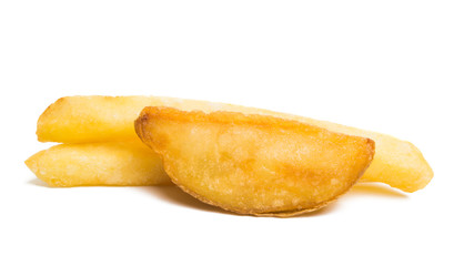 fried potatoes isolated