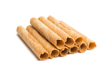 waffle rolls isolated