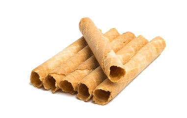 waffle rolls isolated