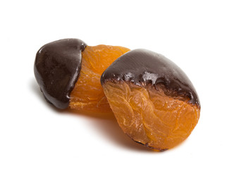 dry fruits in chocolate isolated