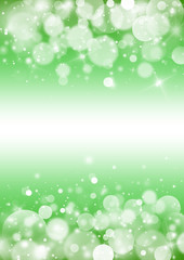 Green glitter sparkles rays lights bokeh Festive Elegant abstract background.