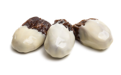 dry fruits in chocolate isolated