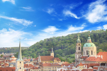 Fototapeta premium Beautiful view of Hradcany, Prague's historic district, Czech Republic