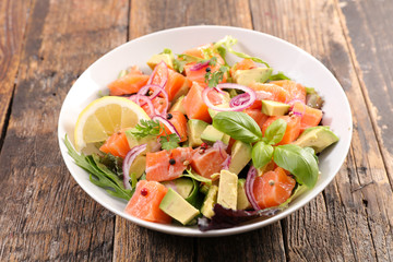 salmon and avocado salad