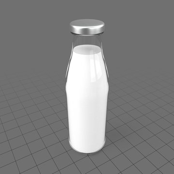 Transparent milk bottle