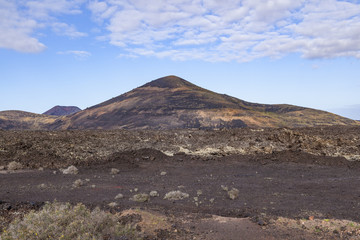 Fototapeta na wymiar volcano in Timanfaya national park in Lanzarote
