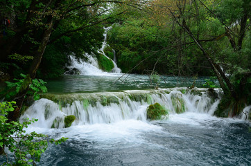 Wasserfall, Plitvicer Seen, Nationalpark, Kroatien,