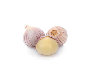 garlic isolated on white background