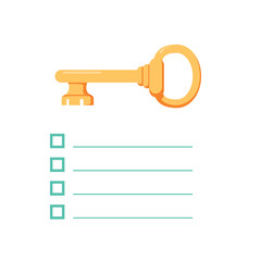 Key takeaway concept design. Vector image isolated on white background