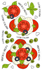 Naklejki  Mozzarella i pomidor