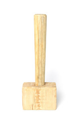 Carpenter's tool mallet on a white background.
