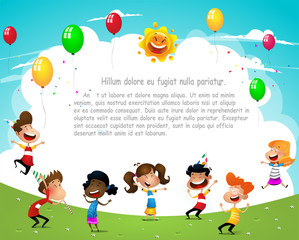 Fototapeta premium Happy birthday party concept.